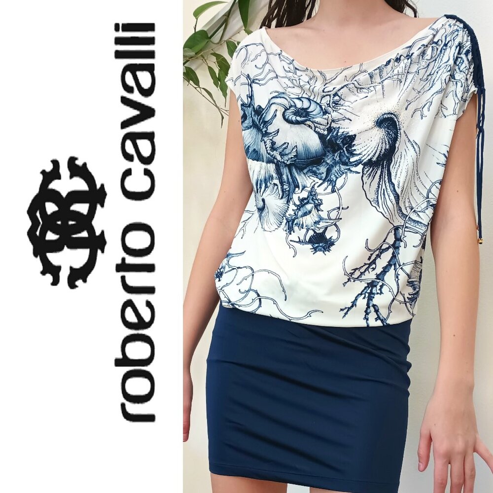 Roberto Cavalli multicolor Marine dress